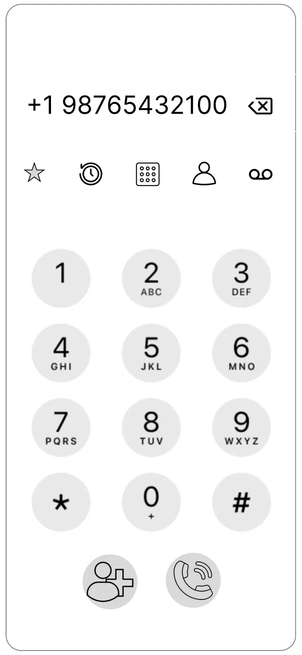 Keypad layout comparison and AI redial flow
